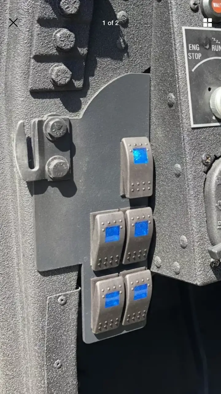 Lighted Rocker Switch Panel - 5 Gang - Specify With Or Without Switches. 1