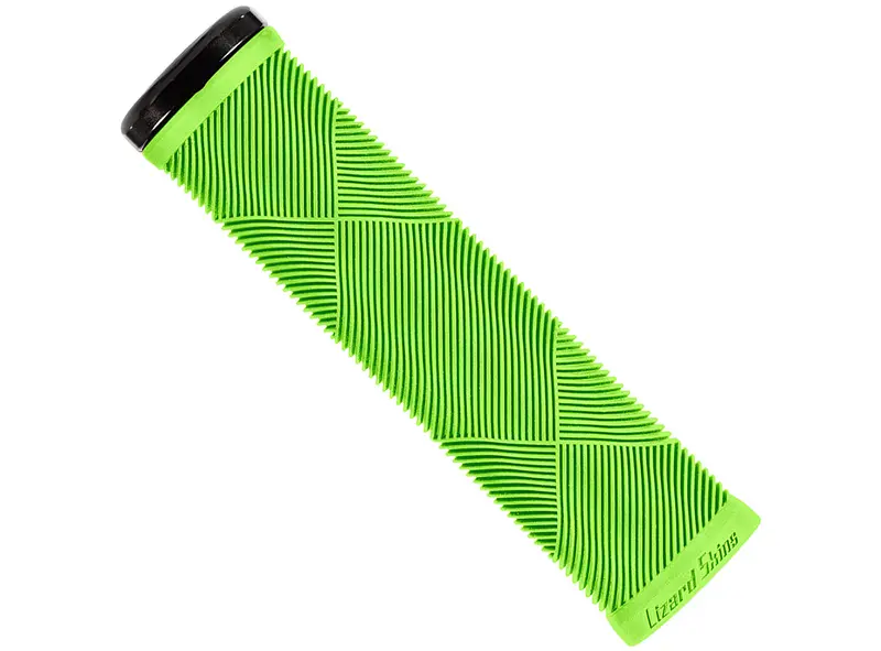Lizard Skins Strata Lock On Mtb Grip - Lime Green 1