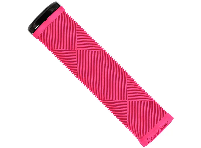 Lizard Skins Strata Lock On Mtb Grip - Neon Pink 1