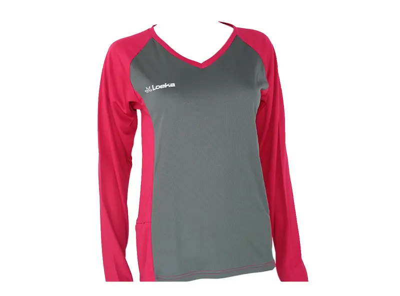 Loeka Kasista Long Sleeve Jersey - Persian Red-Gunmetal 1