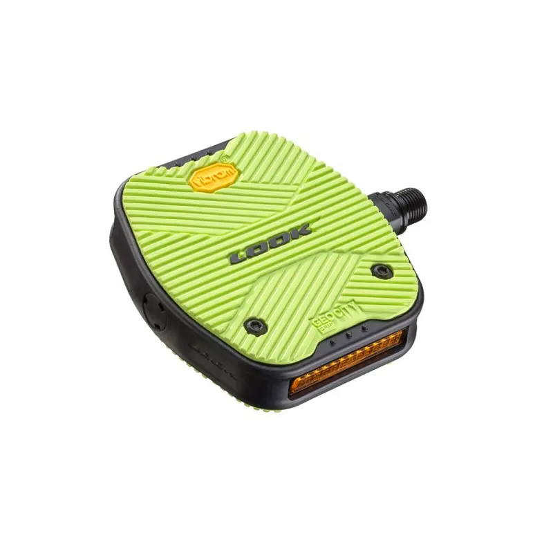 Look Geo City Grip Flat Pedals - Lime 1