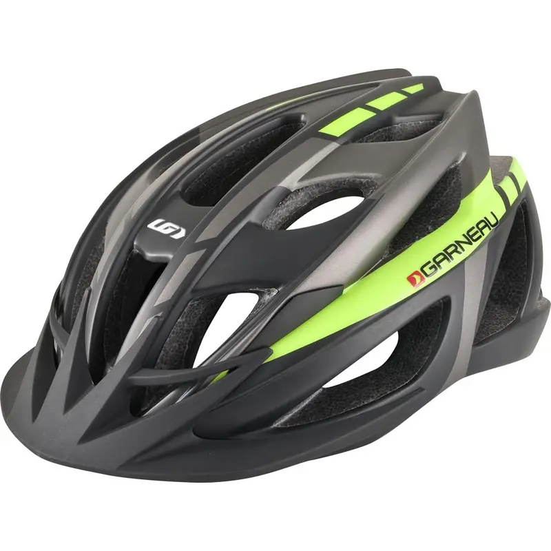 Louis Garneau Le Tour Mtb Helmet - Black-Charcoal-Yellow 1