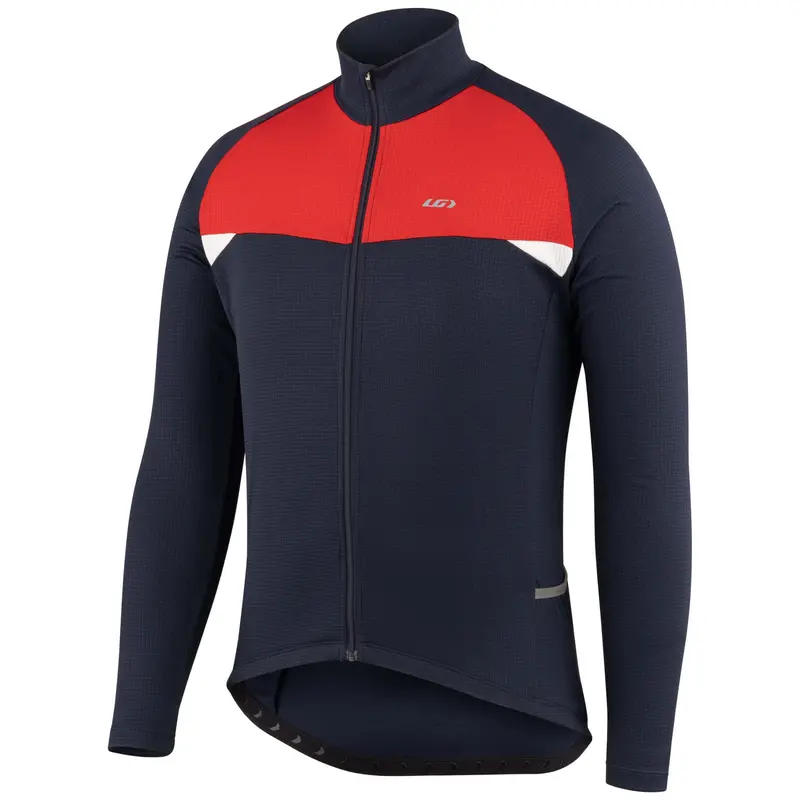 Louis Garneau Peloton Short Sleeve Road Jersey - Black-Navy-Red 1