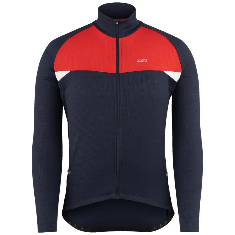 Louis Garneau Peloton Short Sleeve Road Jersey - Black-Navy-Red 2
