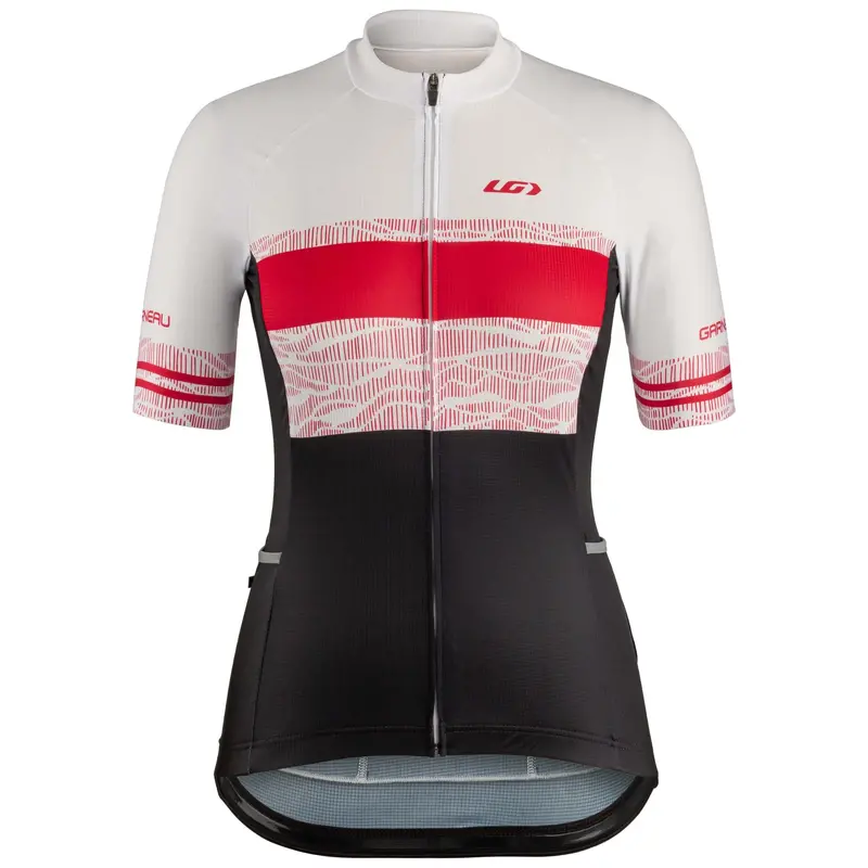 Louis Garneau Premium Short Sleeve Jersey - Womens - Dark Pink Line 1