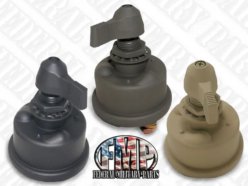 Master Battery Kill Switch - Without Mount - Steel - Color Choice Black Tan Green  Fits Universal Military Truck Humvee 1