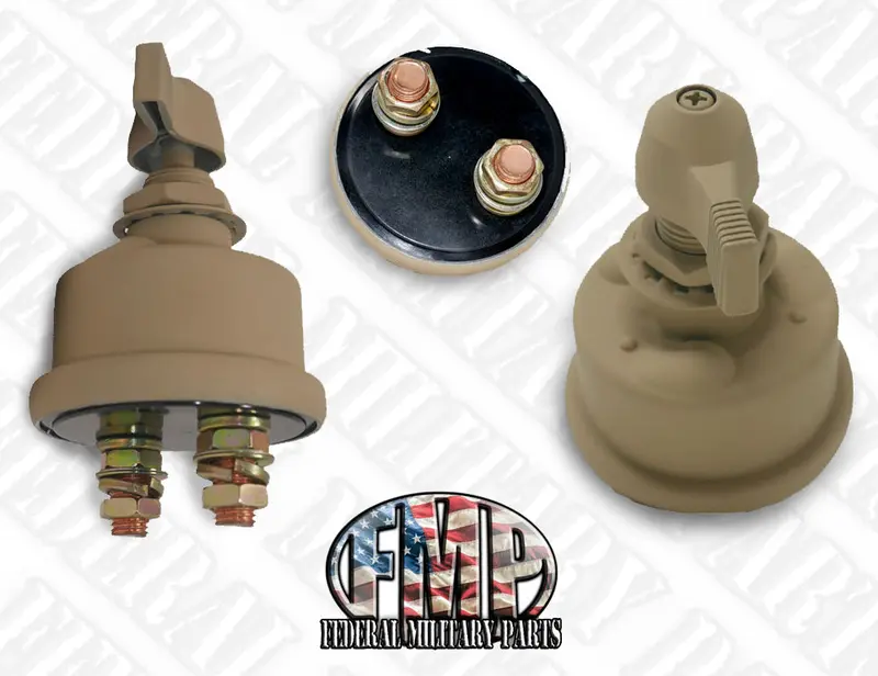 Master Battery Kill Switch - Without Mount - Steel - Color Choice Black Tan Green Fits Universal Military Truck Humvee 2