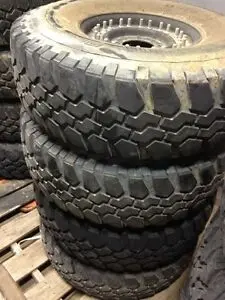 Matched Sets Of Two, Four Or Five 37" Tall 65%-90% Tread Bfg Mounted On 24 Bolt Rims And Includes Run-Flat Inserts Fits Humvee 1