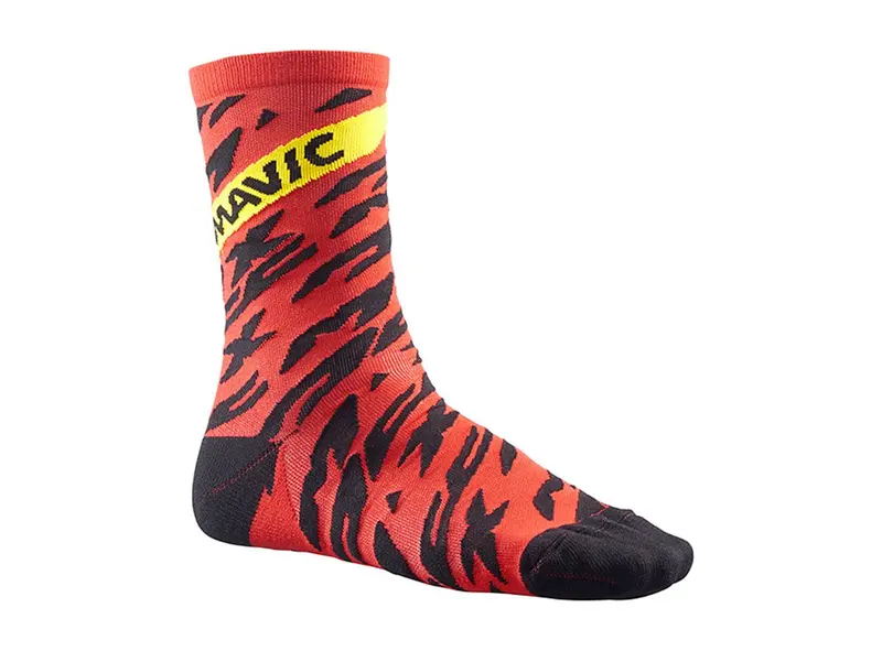 Mavic Deemax Pro 7" High Sock - Black-Fiery Red 1