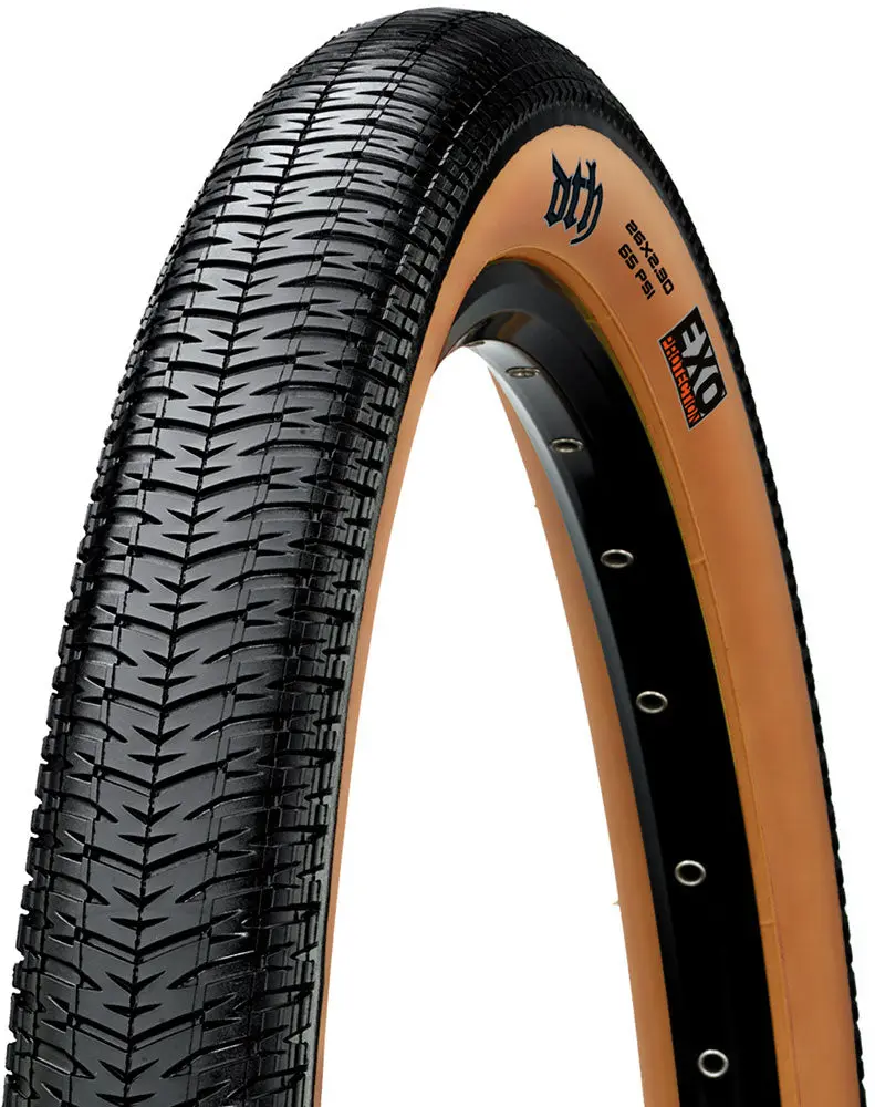 Maxxis Dth 26" Wire Dirt Jump Tire - Exo Dc - Black-Tanwall 1