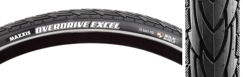Maxxis Overdrive Excel 700C Touring Wire Tire - Black 2