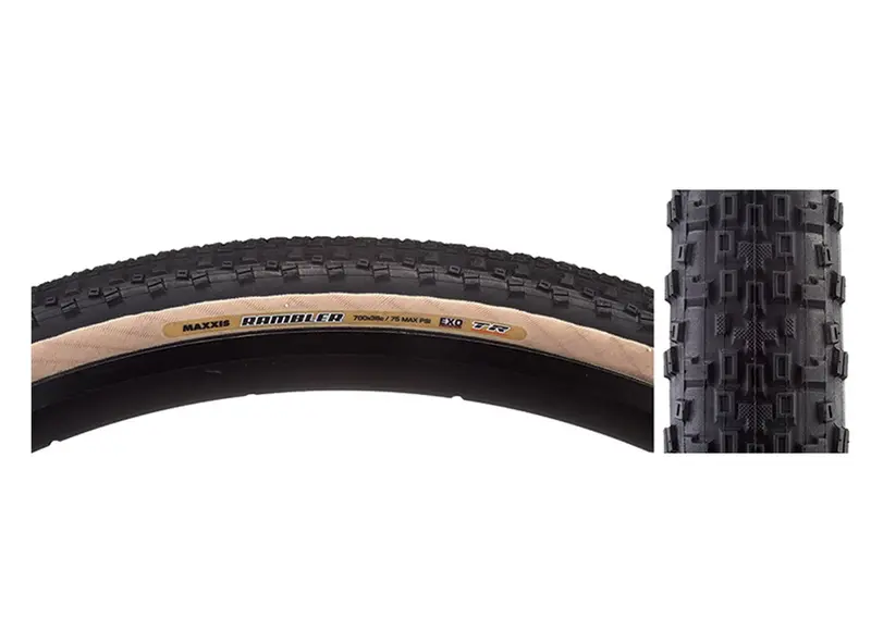 Maxxis Rambler TR Gravel Tire – 700c Folding, Tubeless-Ready