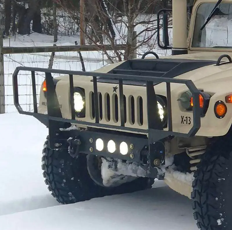 Medium/Standard Duty Brush Guard For Military Humvee Including Two Mounting Brackets + Hardware 1