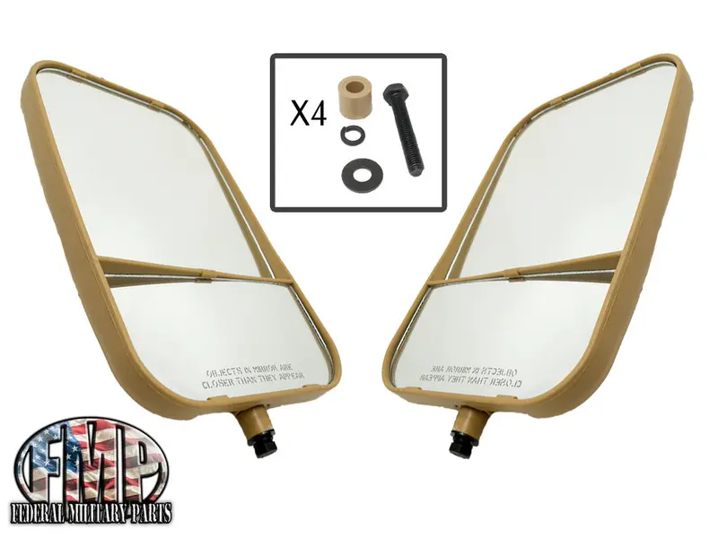 Military Humvee Oem Side Mirrors Black, Tan Or Green.  Single Or Pair. 5