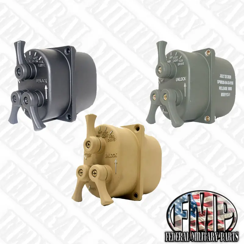 Military Light Switch - Oem Style - Locking - Black, Tan Or Green 1