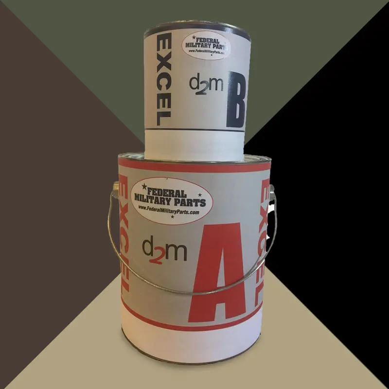 Military Paint-  5 Qt - Paint + Reducer- Black, Woodland Camo Brown, Tan, Or Nc/383 Green - No Primer Needed 1