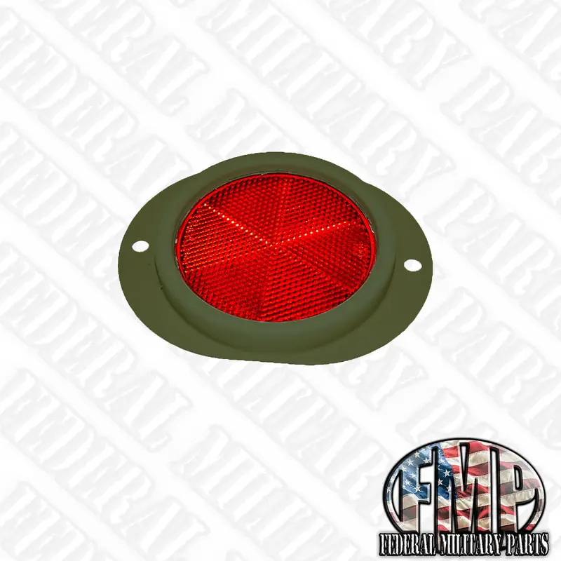 Military Vehicle Reflector - Single - Amber Or Red Lens - Black, Tan Or Green Body 2