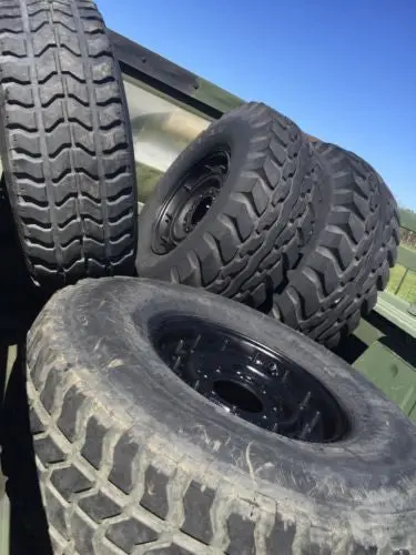Mounted Spare Tire (1 Tire) - 70% Tread - Goodyear And Bfg Radial 37" Fits Humvee M998 Hmmwv No 2