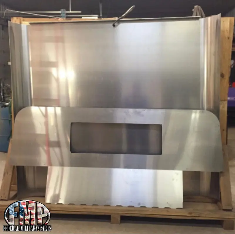 New Four Man Humvee Aluminum Hard Top Roof And Rear Aluminum Curtain - Window & Frame Not Included 1
