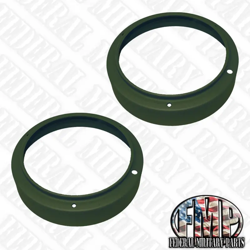 New Oem Headlight Bezel Rings For Military Humvee Black, Tan Or Green For Led Head Lights Or Incandescent. Jeep M925 M935 Deuce 5-Ton 1