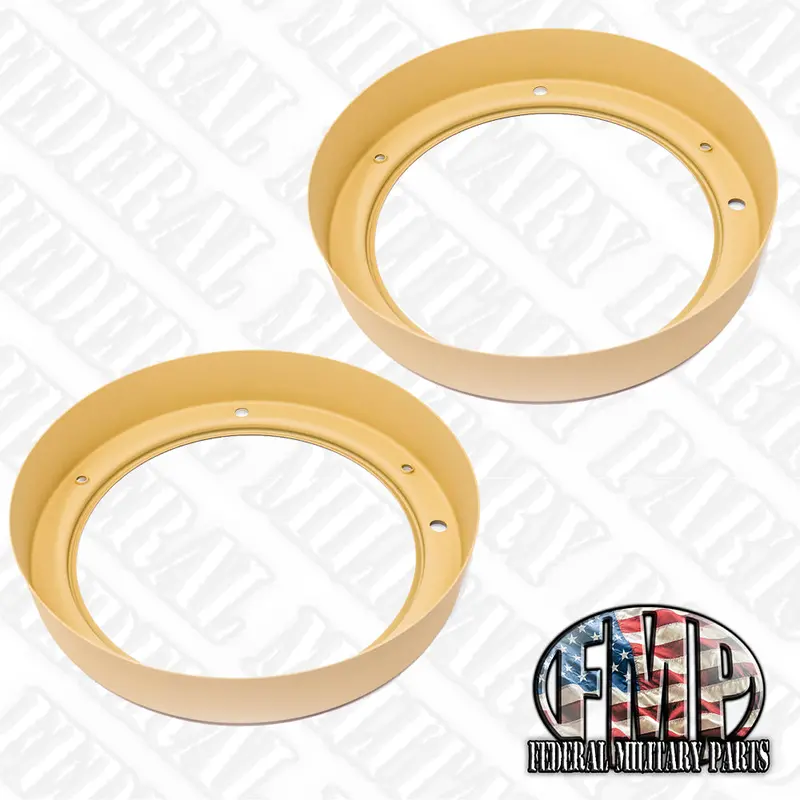 New Oem Headlight Bezel Rings For Military Humvee Black, Tan Or Green For Led Head Lights Or Incandescent. Jeep M925 M935 Deuce 5-Ton 4