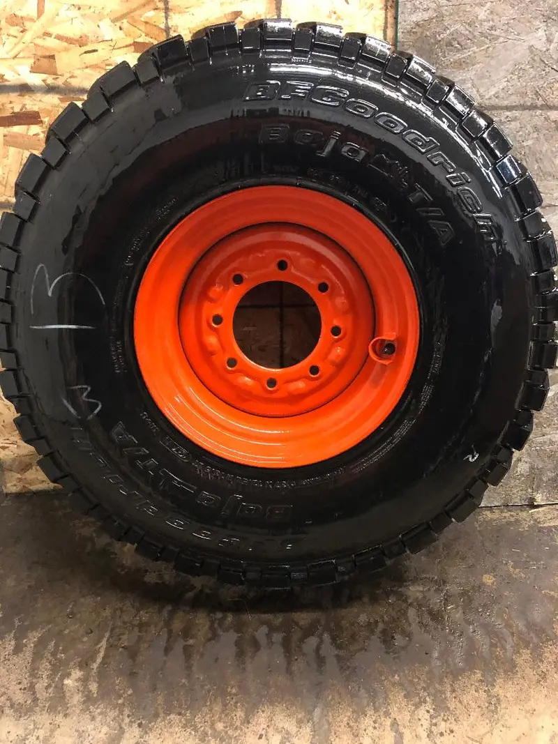 New Skid Steer Rim + 37" Mounted Tire - Single Or Sets 1