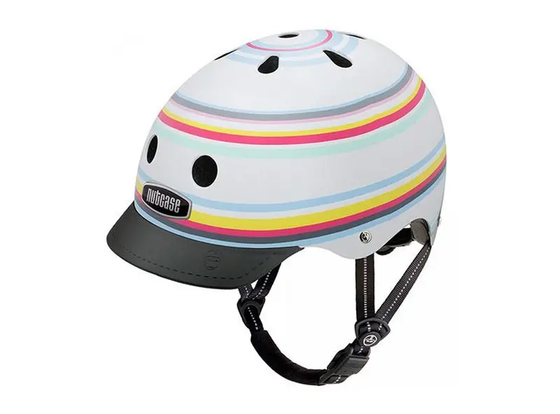 Nutcase Beach Bound Street Helmet - White-Stripes 1