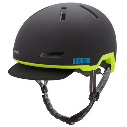 Nutcase Eclipse Black Helmet - Matt Black-Reflective Tracer 1