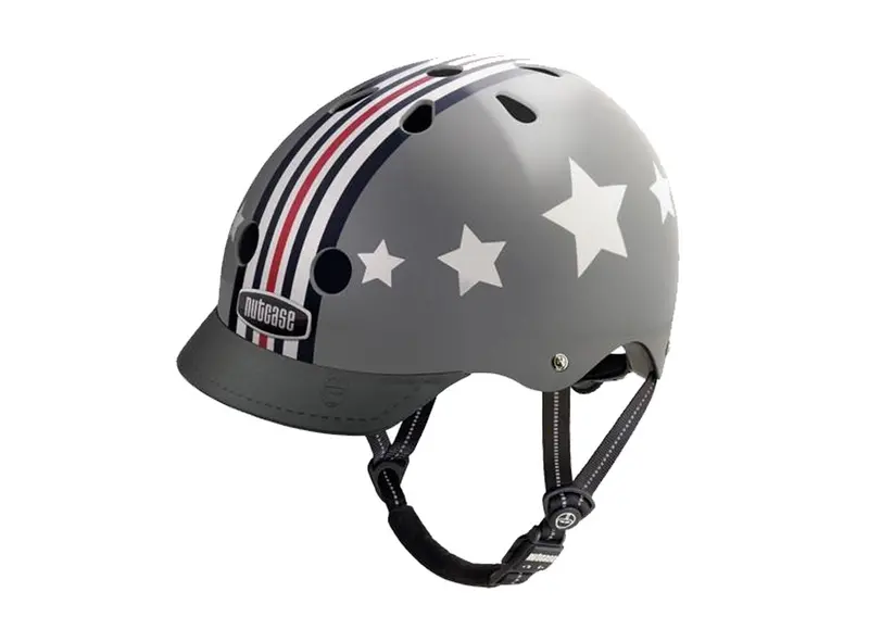 Nutcase Fly Boy Street Urban Helmet - Gray-Stripes 1