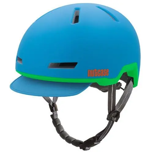 Nutcase Glacier Blue Urban Helmet - Matt Blue-Reflective Tracer 1