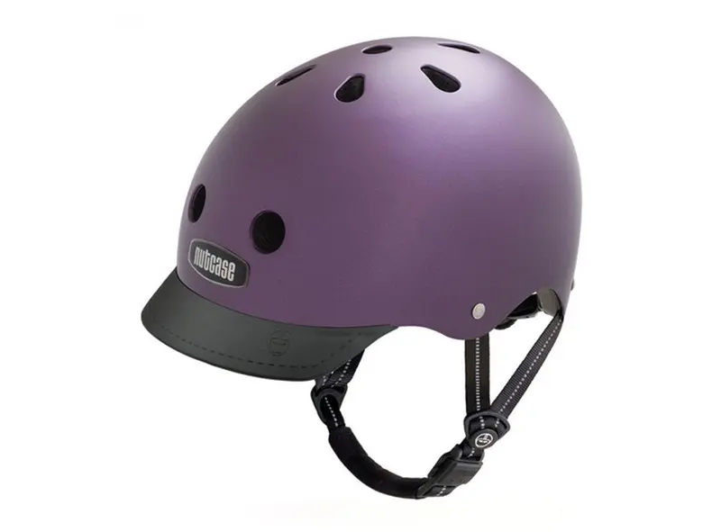 Nutcase Passion Purple Satin Metallic Street Helmet - Purple 1