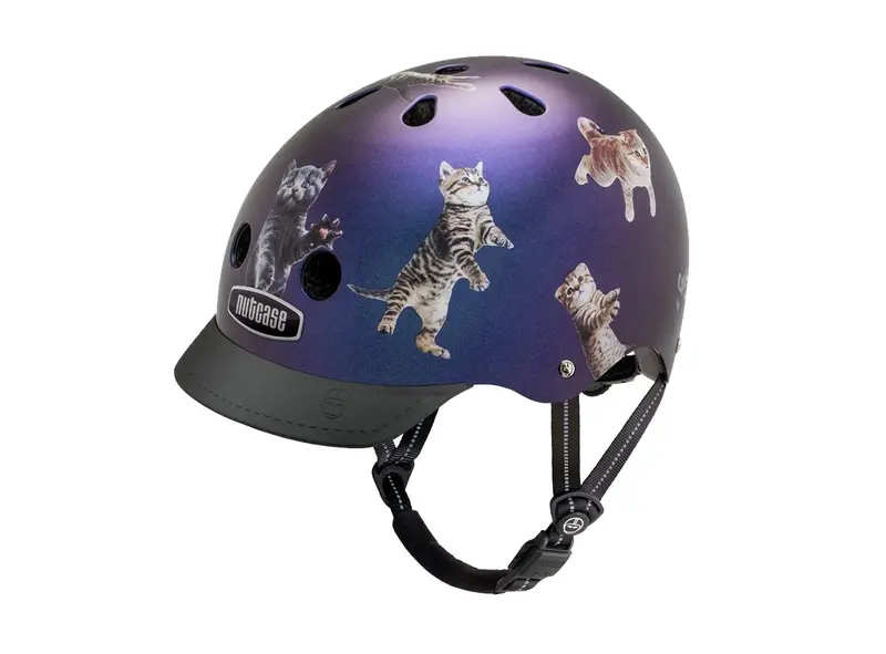 Nutcase Space Cats Urban Helmet - Purple 1