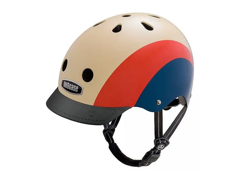 Nutcase Throwback Street Helmet - Blue-Red-Beige 1