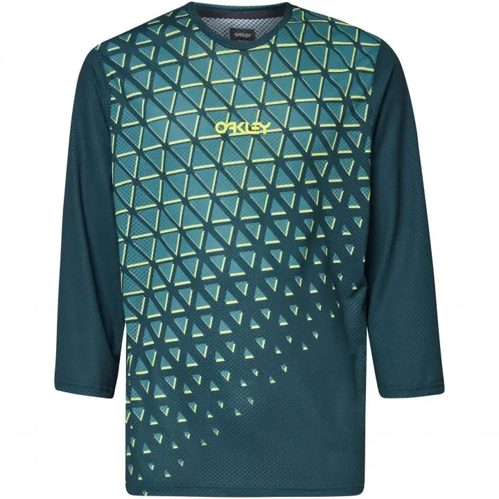 Oakley Factory Flow 3/4 Sleeve Mtb Jersey - Hunter Green 1