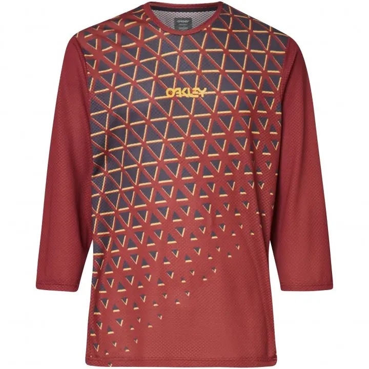 Oakley Factory Flow 3/4 Sleeve Mtb Jersey - Iron Red - 2022 1