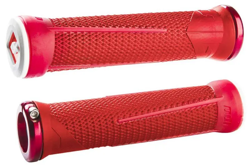 Odi Ag-1 Aaron Gwin Lock-On Grips - Red-Fire Red 1