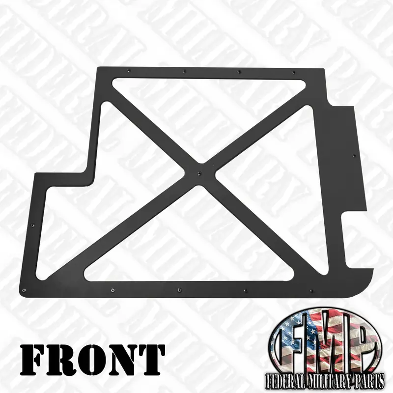 One Piece X-Door Overlay X-Pattern Choice Of Front Or Rear, Black 1