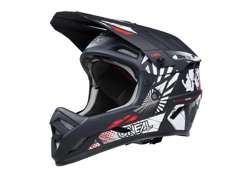 O'neal Backflip Boom Full Face Helmet - Black-White 1