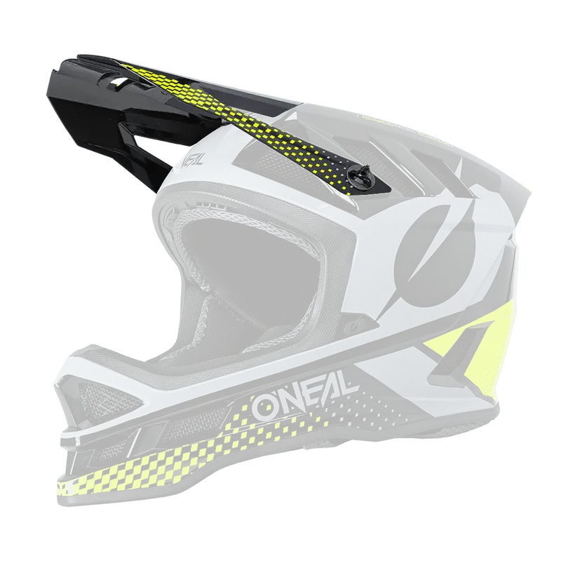 O'neal Blade Polyacrylite Replacement Visor - Ace - Neon Yellow-Gray 1