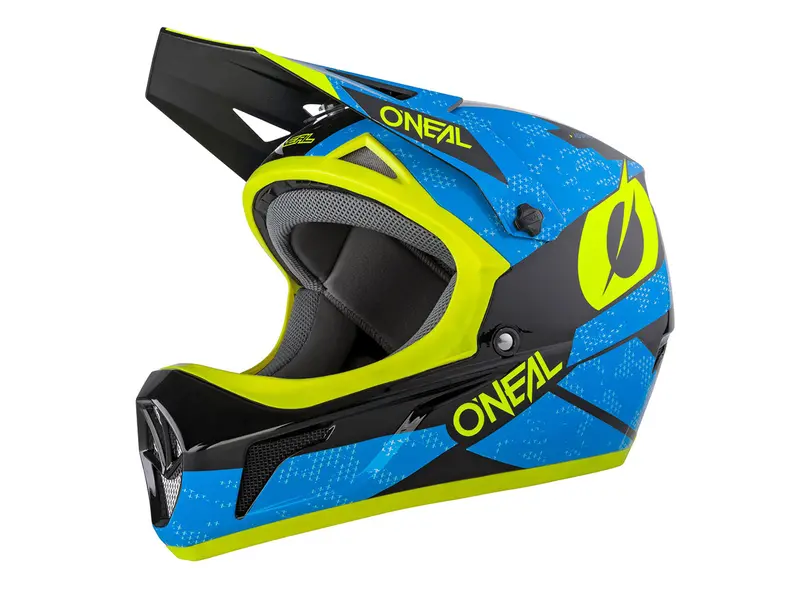O'neal Sonus Deft Full Face Helmet - Blue-Neon Yellow 1