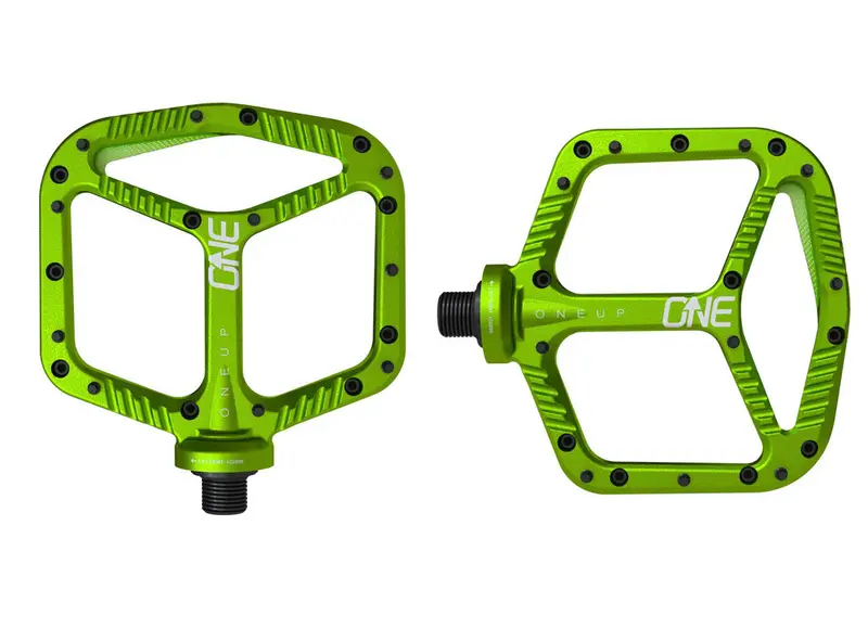 Oneup Aluminum Platform Pedals - Green 1