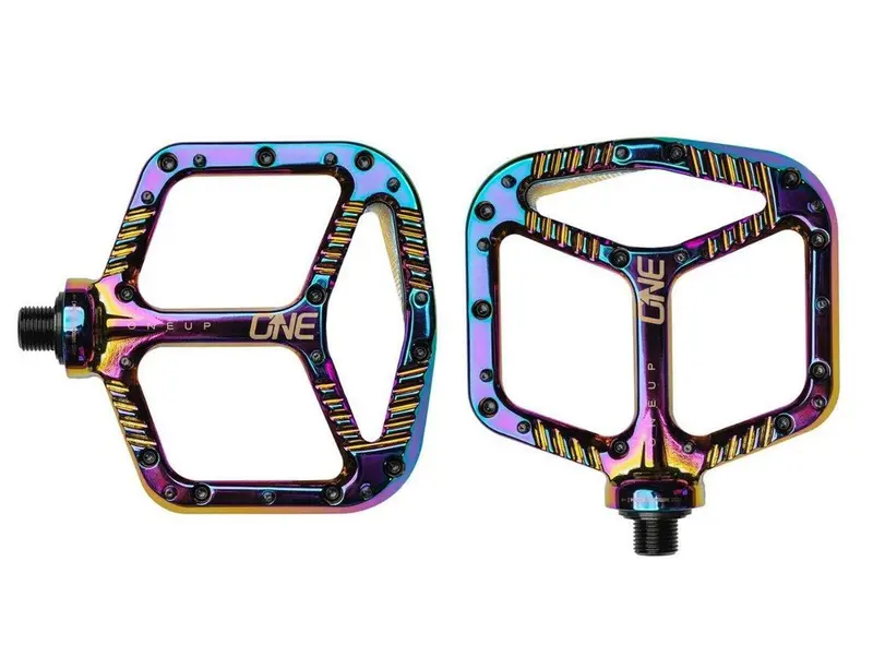 Oneup Aluminum Platform Pedals - Oil Slick 1