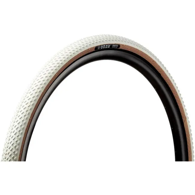 Onza Grava 700C Folding Tire - White 1