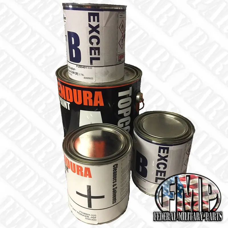 Paint Kit - 7 Quarts - Black, Camo Brown, Or Green 4 Qt Paint + 1 Qt Reducer + 2 Qt Activator For Military Vehicles 2