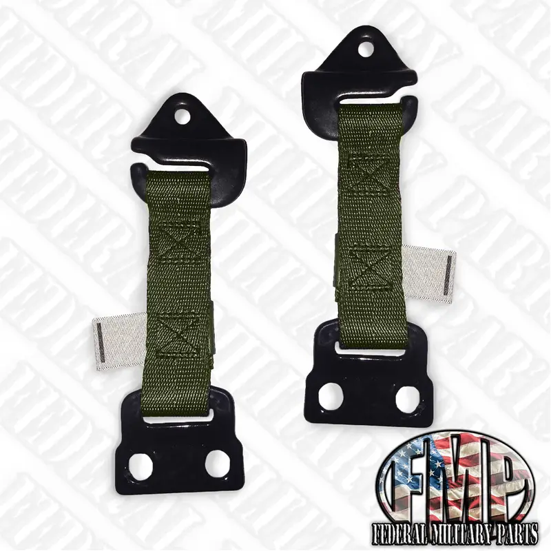 Pair Oem Green Or Black Door Limiter Straps. One Left And One Right. Fits Military Humvee. For A Four Door Vehicle, Hard Or Soft Doors 2