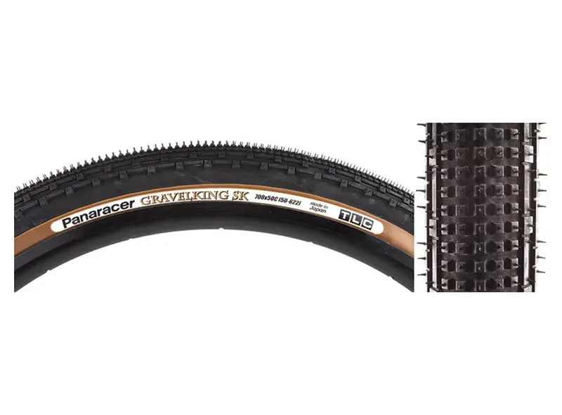 Panaracer Gravelking Sk 700C Folding Cyclocross Tire - Black-Brown 1