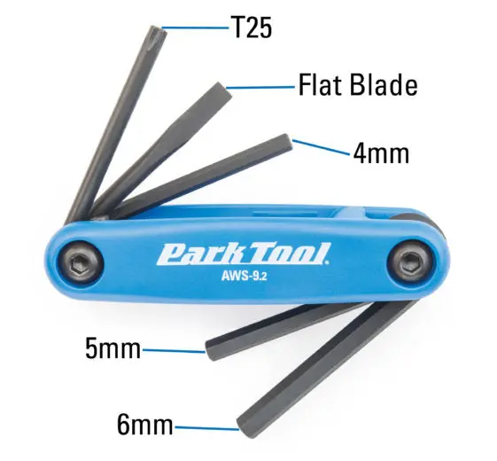 Park Tool Fold-Up Hex Wrench And Screwdriver Set Aws-9.2 2