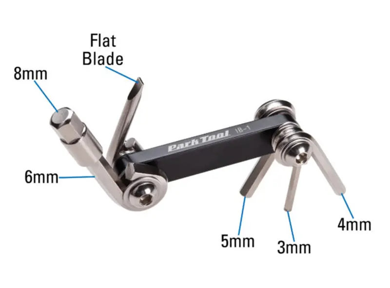 Park Tool I-Beam Mini Folding Multi-Tool Ib-1 - Black-Silver 1