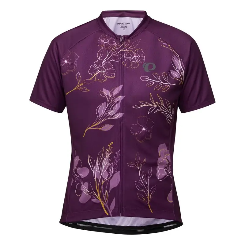 Pearl Izumi Classic Cycling Jersey - Womens - Dark Violet-Gold Wildflower 1