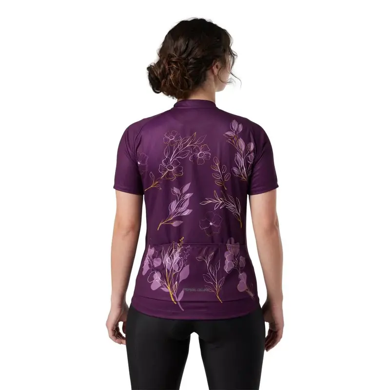 Pearl Izumi Classic Cycling Jersey - Womens - Dark Violet-Gold Wildflower 4